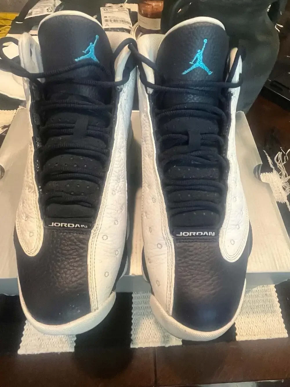 Air Jordan 13 Retro 'Obsidian' White/Dark Powder Blue